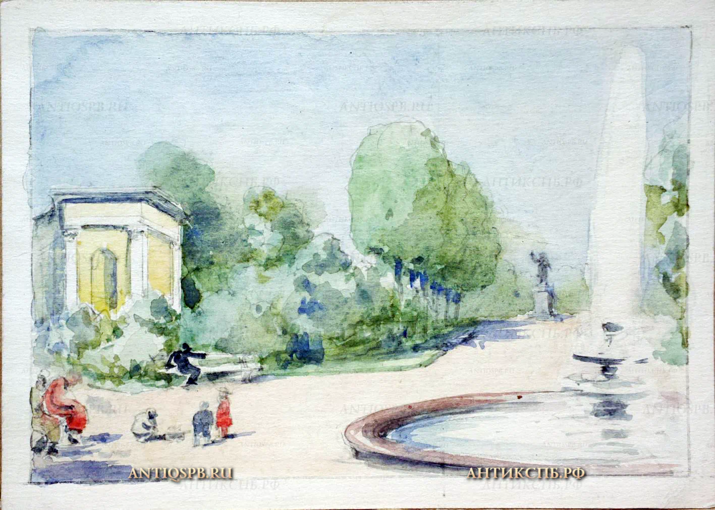 Рисунок "У фонтана". №17339.124